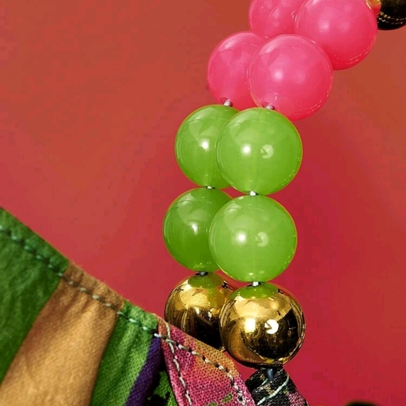 Colorfull Ruched Design Top Handle Bag - Picture 9 of 11